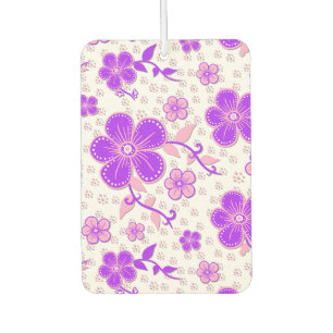 Eenvoudige Bloemen Waterverf Print Paarse en Roze Luchtverfrisser