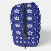 Eenvoudige bloemige massief blauw patroon retro kl toilettasje (Rechts)