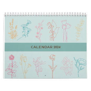 EENVOUDIGE BLOEMLIJN ART DESIGN   RETRO BIJBELVERS KALENDER