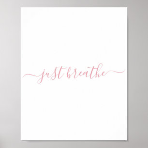 Eenvoudige Blush Pink doorbreekt het script Poster