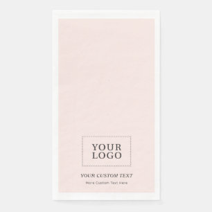 Eenvoudige Blush Roze Aangepaste Zakelijke Logo Pr Servet
