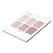 Eenvoudige Blush Roze Afscheur Planner  Notitieblok (Gedraaid)