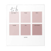Eenvoudige Blush Roze Afscheur Planner  Notitieblok (Voorkant)