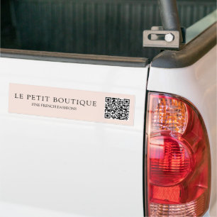 Eenvoudige Blush Roze QR Code Promotionele Zaken Bumpersticker