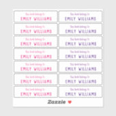 Eenvoudige boek naamplaat naam Sticker (Vel)