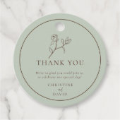 Eenvoudige Bohemiaanse bruiloft Bedankjes Labels (Voorkant)