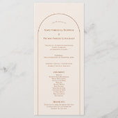 Eenvoudige Boho Arch Ivory Wedding Flat Programma (Voorkant)