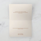 Eenvoudige Boho Arch Terracotta Weddenschap Hartel Bedankkaart (Binnen)