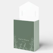 Eenvoudige Boho Bloemen Sage Groen Bedankdoosjes (Geopend)