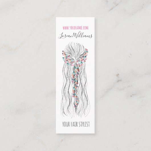 Eenvoudige Boho bruiloft haar stylist romantische Mini Visitekaartje (Voorkant)