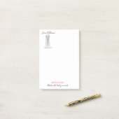 Eenvoudige Boho bruiloft haar stylist romantische Post-it® Notes (Op bureau)