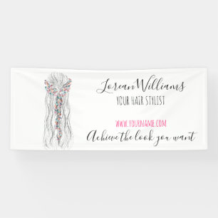 Eenvoudige Boho bruiloft haar stylist romantische  Spandoek