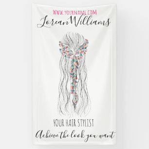 Eenvoudige Boho bruiloft haar stylist romantische  Spandoek