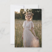 Eenvoudige Boho Calligraphy Bruidscadeau Foto Bedankkaart (Achterkant)