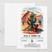 Eenvoudige Boho Cowboy Verjaardag Kaart (Voorkant / Achterkant)