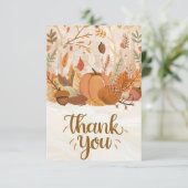 Eenvoudige Boho Herfst Herfst Bedankkaart (Staand voorkant)