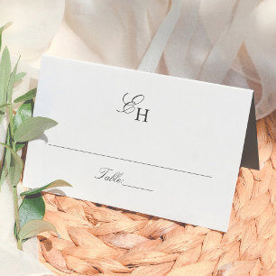 Eenvoudige Boho Minimalistische Monogram Huwelijk