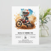 Eenvoudige Boho Motorfiets Verjaardag Kaart (Staand voorkant)