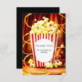 Eenvoudige Boho Popcorn Verjaardag Bedankkaart (Voorkant / Achterkant)