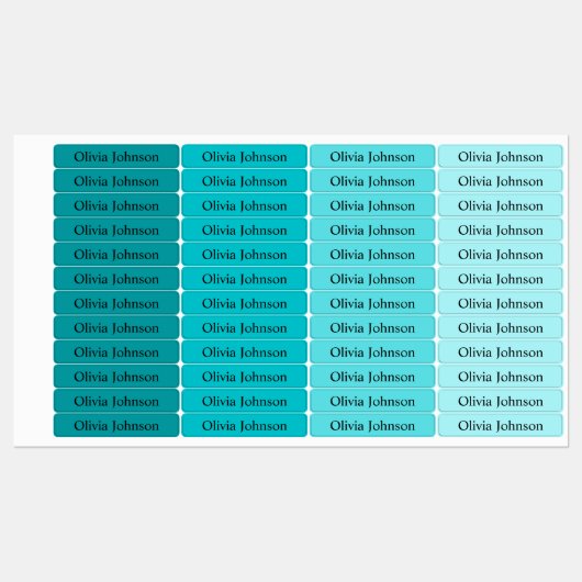 Eenvoudige Boho Rainbow Kinder Waterproof Name Lab Labels (Vel)