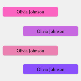 Eenvoudige Boho Rainbow Kinder Waterproof Name Lab Labels