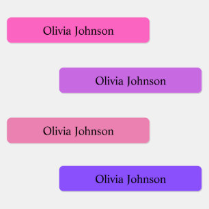 Eenvoudige Boho Rainbow Kinder Waterproof Name Lab Labels