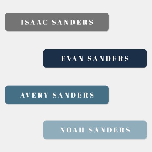 Eenvoudige Boho Rainbow Waterbestendige Naam Labels (Groep)