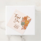 Eenvoudige Boho Retro Bloemen Vrijgezellenfeest Aa Bedankjes Labels (In situ)