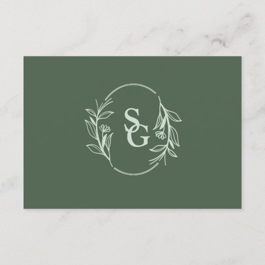 Eenvoudige Boho Ruby wijn bruiloft details Informatiekaartje (Achterkant)