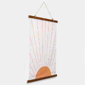 Eenvoudige Boho Sun Sunrise Hangend Wandkleed (Gebogen)