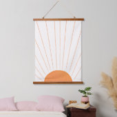 Eenvoudige Boho Sun Sunrise Hangend Wandkleed (Slaapkamer)