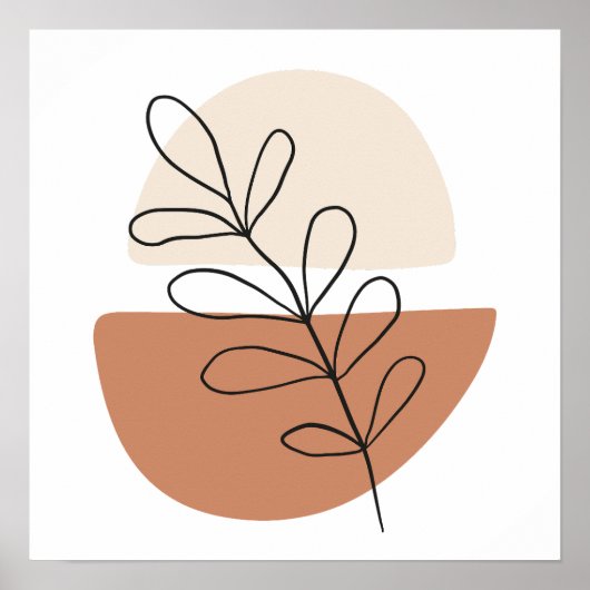 Eenvoudige Boho Tekeningen Boho Chique Esthetische Poster (Voorkant)