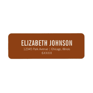 Eenvoudige Boho Terracotta Typografie Bruidsadres Etiket