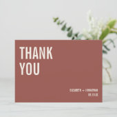 Eenvoudige Boho Typography Weddenschap Hartelijk d Bedankkaart (Staand voorkant)