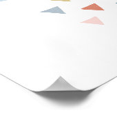 Eenvoudige Boho Waterverf Rain Cloud met driehoeke Poster (Hoek)