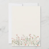 Eenvoudige Boho Wilde Bloem Beige Trouw Uitnodigin Kaart (Achterkant)