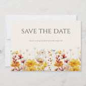 Eenvoudige Boho Wildflower Bewaar de datum Bruilof Save The Date (Voorkant)