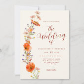 Eenvoudige Boho Wildflower QR-code Kaart (Voorkant)