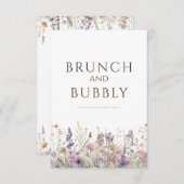 Eenvoudige Boho Wildflower Wit Vrijgezellenfeest K Kaart (Voorkant / Achterkant)