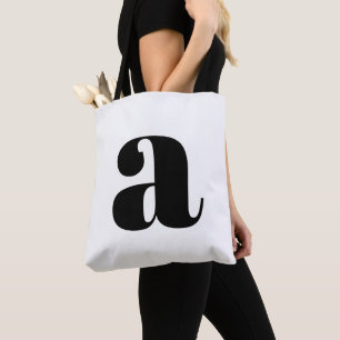 Eenvoudige Boho Witte Krachtige Retro Monogram Ini Draagtas