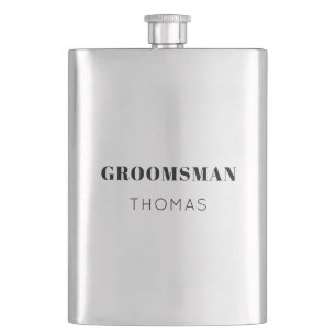 Eenvoudige Bold Gepersonaliseerde Groomsman Gift D Flacon