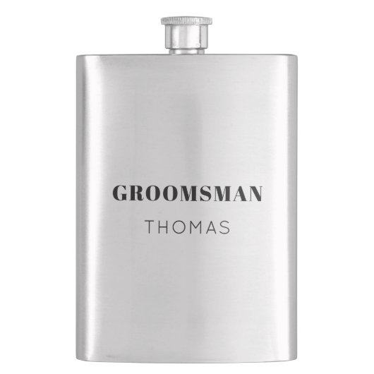 Eenvoudige Bold Gepersonaliseerde Groomsman Gift D Flacon (Voorkant)