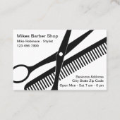 Eenvoudige Bold Modern Barber Shop Visitekaartje (Voorkant)