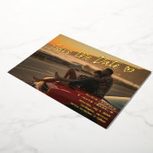 Eenvoudige Bold Modern Wedding Save the Date Folie Uitnodiging (Gedraaid)