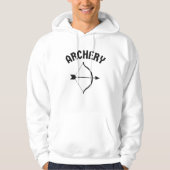 Eenvoudige boog en pijl boogschieten boogschutter hoodie (Voorkant)