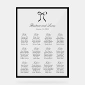 Eenvoudige Boog Klassiek Trouwstoelenplattegrond Acryl Bord (Voorkant)