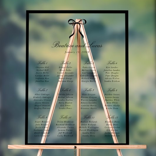 Eenvoudige Boog Klassiek Trouwstoelenplattegrond Acryl Bord (Neutraal)