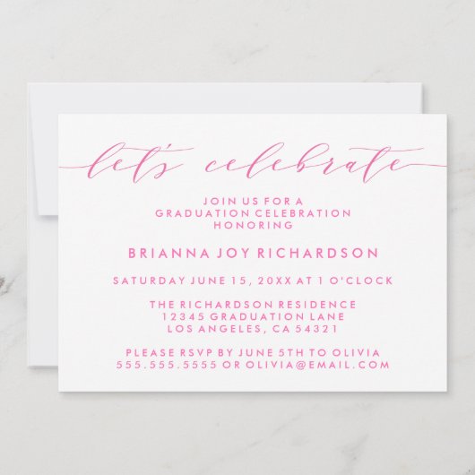 EENVOUDIGE BOOGSCRIPT AFSTUDEREN UITNODIGING (Achterkant)