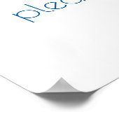 Eenvoudige boon eetlust | French Blue elk event te Poster (Hoek)