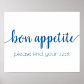 Eenvoudige boon eetlust | French Blue elk event te Poster (Voorkant)